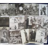 Postcards, Military, a selection of 24 Fragments from France comic cards illustrated by Bruce