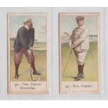 Cigarette cards, Cope's, Cope's Golfers, two cards, no 42 'The Parish Minister' & no 44 'The Parson'