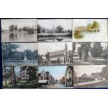 Postcards, Surrey, Weybridge, 33 cards, RP's & printed inc. St Georges Hill (RP), Weybridge