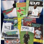 Football autographs, a collection of 18 signed programmes, mostly involving Tottenham, noted v
