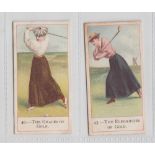 Cigarette cards, Cope's, Cope's Golfers, two cards, no 40 'The Graces of Golf' & no 42 'The