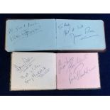 Entertainment Autographs, two 1940s autograph albums containing various signatures inc. Jack Warner,