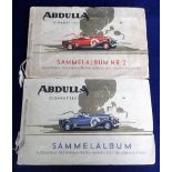 Cigarette Cards, Abdulla, German issues, Autobilder Series 1A and 2A, 2 complete sets with 150 cards