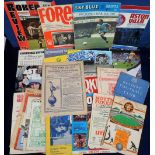 Football programmes, selection, 1950's (21), 1960's (37) & 1970's onwards (approx. 100) inc.