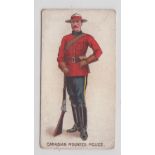 Cigarette card, Orlando Cigarette & Cigar Co, Home & Colonial Regiments, type card, Canadian Mounted