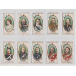 Cigarette cards, Gallaher, Royalty Series (set, 50 cards) (fair/gd)