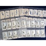 Cigarette cards, Carreras, Turf Slides, two sets, Famous British Fliers (50 cards cut as singles)