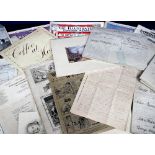 Ephemera. A quantity of ephemera to include Victorian hotel flyers, Victorian invoices, prints,