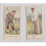 Cigarette cards, Cope's, Cope's Golfers, two cards, no 31 'The Duffer' & no 32 'Lady Margaret Scott'