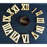 Vintage Garden Games, Clock Golf. Cast iron clock golf set numbers 1 to 12 circa 1900 (number 4 is