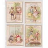 Trade cards, Huntley & Palmers, Animals (10 cards, light staining to backs) & Watteau (set, 8 cards,