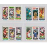 Trade cards, Topps, Footballers (Pink back) (set, 66 cards, all uncut triple cards, 198 individual