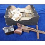 Stereoscope and Cards. Holmes Viewer and 200+ stereoscopic cards with views, also including Glamour,