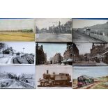 Postcards, a collection of 48 Tram and Railway related postcards including RP's, artist-drawn,