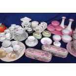 Collectables China. A large collection of pretty china dating from the late 19th/early20th C. Coffee