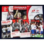 Football, 4 England official itinerary booklets issued to players, officials and press for matches v