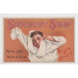 Trade cards, Lever Bros, Sunlight Soap, a collection of 12 different non-insert cards, all 'XL' size