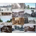 Postcards, Surrey, a collection of 24 cards, RP's and printed, inc. King Edward's School Witley (