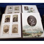 Photograph Albums. 5 leather bound Victorian photograph albums including 1 musical version,