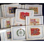Tobacco Silks, Phillips, Regimental Colours and Crests (BDV), G-size, 96 different silks, each one
