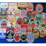 Beer labels, a selection of 30 mainly pre-contents UK beer labels including Woodpecker Cider bottled