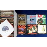 Vinyl records, a collection of 150+ 45rpm singles, 1960's onwards, various music styles inc.