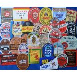 Beer labels, a selection of 30 UK labels including large size King of Ales bottled by Moore Ltd,