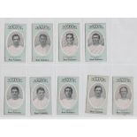 Cigarette cards, Cope's, Noted Footballers (Clips, 120 Subjects), Swansea, 9 cards, nos 64-72
