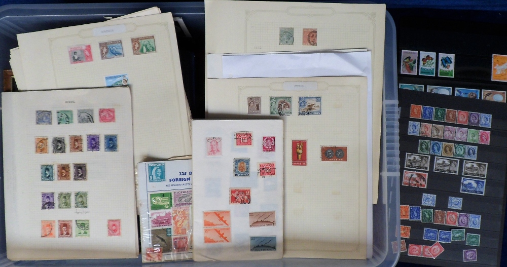 Stamps, a large collection of GB, Commonwealth and Foreign stamps in 7 albums, on album pages and