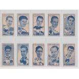 Cigarette cards, Carreras, Turf Slides, Famous Footballers, (set, 50 cards, cut as singles) (gd)