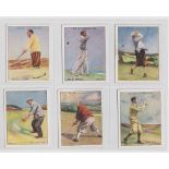 Cigarette cards, Wills, Famous Golfers, 'L' size (set, 25 cards) (gd)