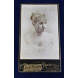 Tobacco Advertising, Marburg, photographic shop display card showing actress 'Odette Tyler' with