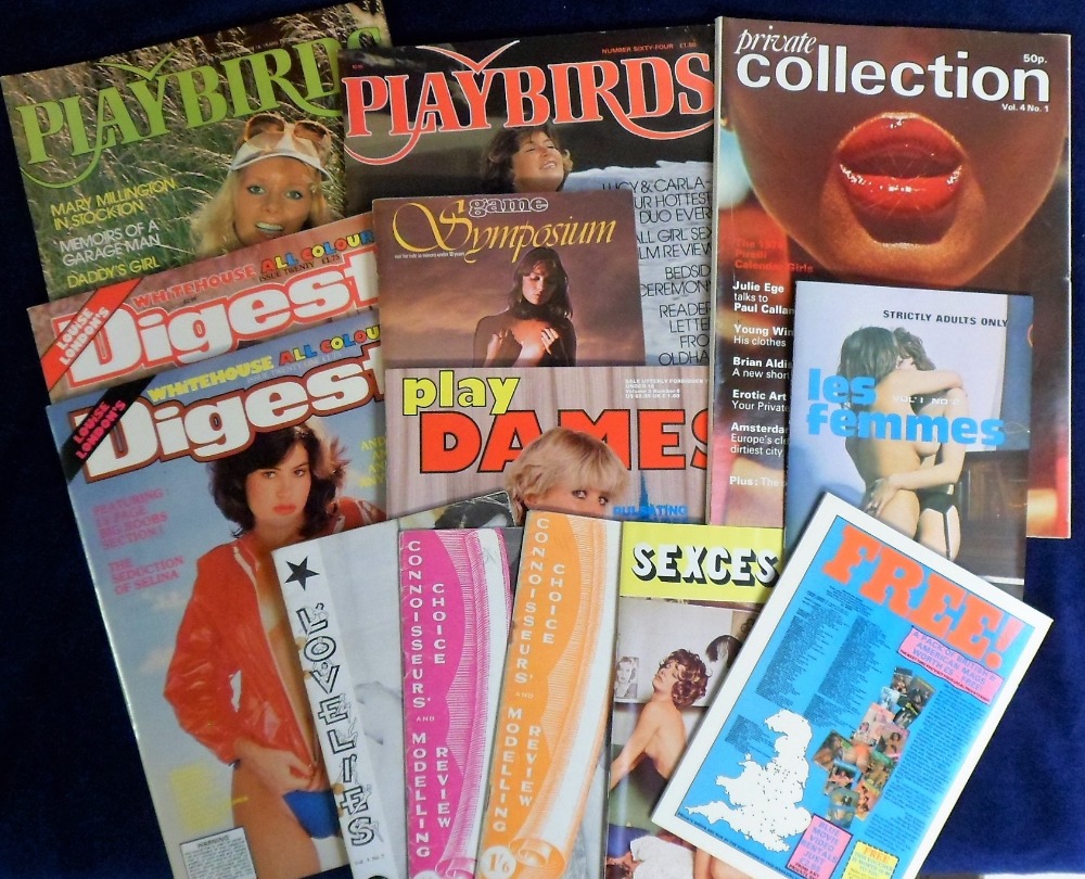 Glamour magazines, a collection of 80+ magazines, 1960s to 1980s, various titles, inc. Whitehouse,