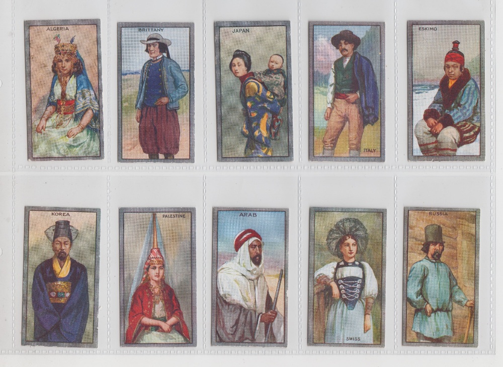 Cigarette cards, two sets, Scottish CWS, Racial Types (25 cards, 2 with slight edge hinge marks to