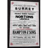 Ephemera, Estate Agents Auction Notices. A mix of proof and final estate agents auction posters