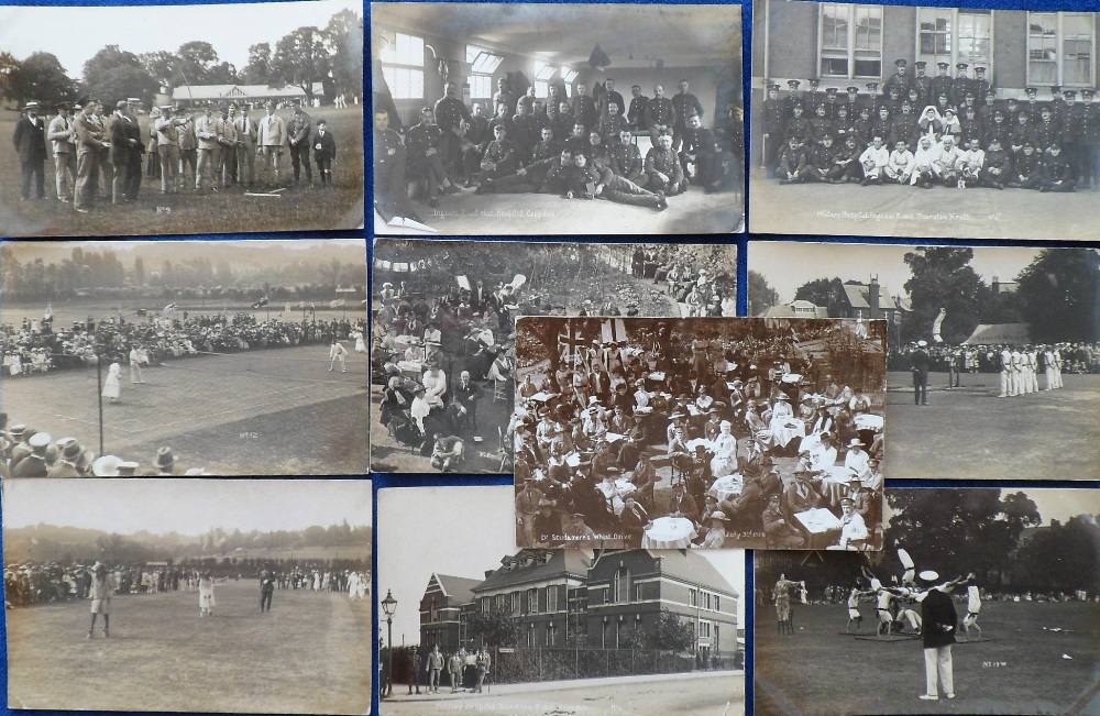 Postcards, Military, a collection of 10 RP's showing Thornton Heath War Hospital Ingram Rd &