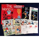 Football, World Cup, selection, Sweden 1958, 37 illustrated venue postcards with postmarks and or