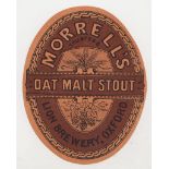 Beer label, Morrell's, Oxford, Oat Malt Stout, v.o, 80mm high (vg)