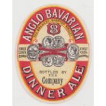 Beer label, The Brewery Shepton Mallet, Anglo Bavarian Dinner Ale, v.o, 95mm high (sl crease