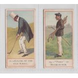 Cigarette cards, Cope's, Cope's Golfers, two cards, no 11 'Golfer of the Old School' & no 14 '