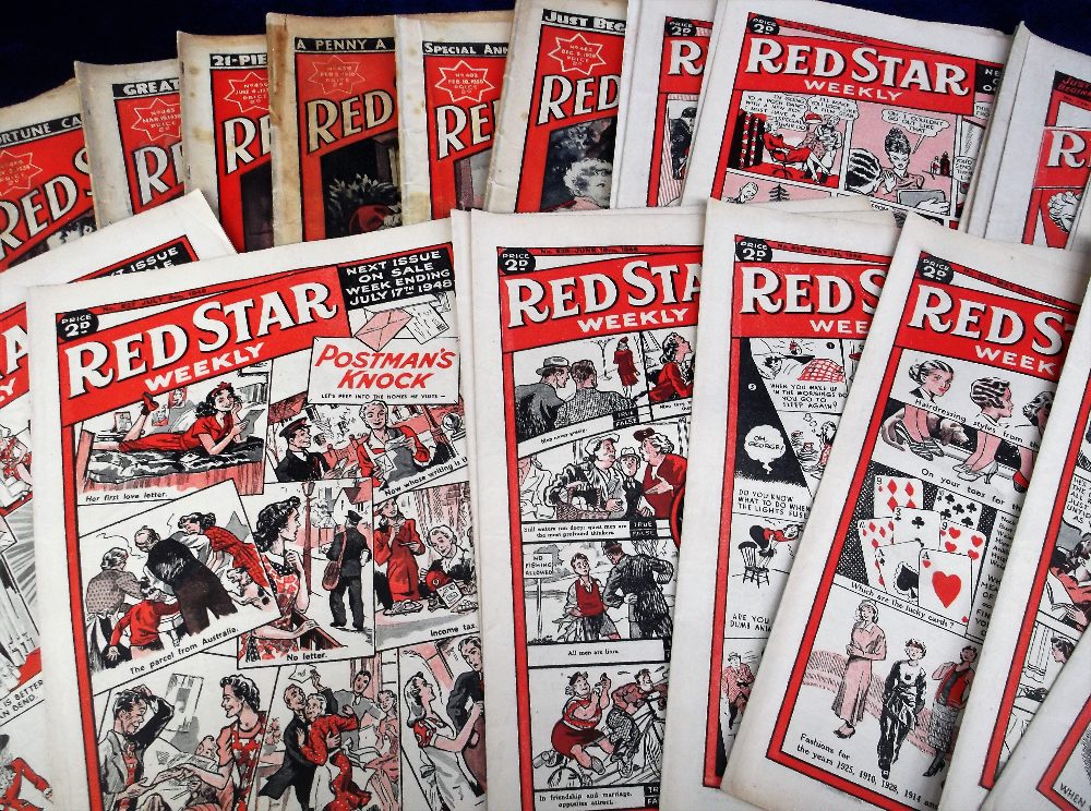 Comics. 30 Red Star Weekly comics 1938 (8) , 1939 (1), 1947 (11), 1948 (10) (some age toning and