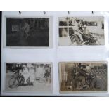 Photographs Motorcycles, 200+ original b/w photographs, various sizes, of motorbikes dating from