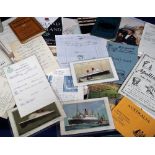 Ephemera. A large quantity of mixed ephemera from the early 20th C to include shipping, sporting