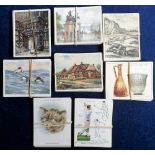 Cigarette cards, Player's, 8 'L' size sets, Cats, Golf, Fables of Aesop, Picturesque Cottages,