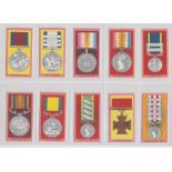 Cigarette cards, Wills, Medals, (set, 50 cards) (mostly vg)