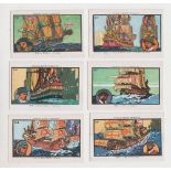 Trade cards, Savoy Products, Famous British Boats, 'M' size, (set, 56 cards) (gen gd)