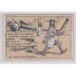 Trade card, Scotch Stores, West Croydon, Boer War Cartoons, type card, 'St Oom & The Dragon' (slight
