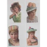 Cigarette cards, USA, Duke's, Stars of the Stage 4th Series (die-cut), 16 cards (all with age