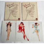 Ephemera, Vargas Hollywood Beauties. 2 packets of 5 embossed Vargas cards published by Tuck,