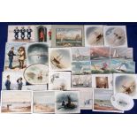 Ephemera, Greetings Cards. A collection of 25+ Naval & Shipping artist drawn greetings and other